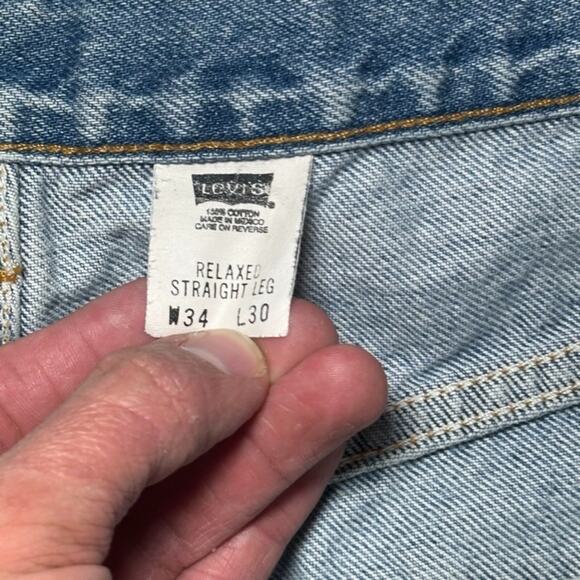 Vintage 2000's Levi's 468 Jeans Relaxed Straight Leg Blue Jeans Mens Size 34x30 - Picture 3 of 13